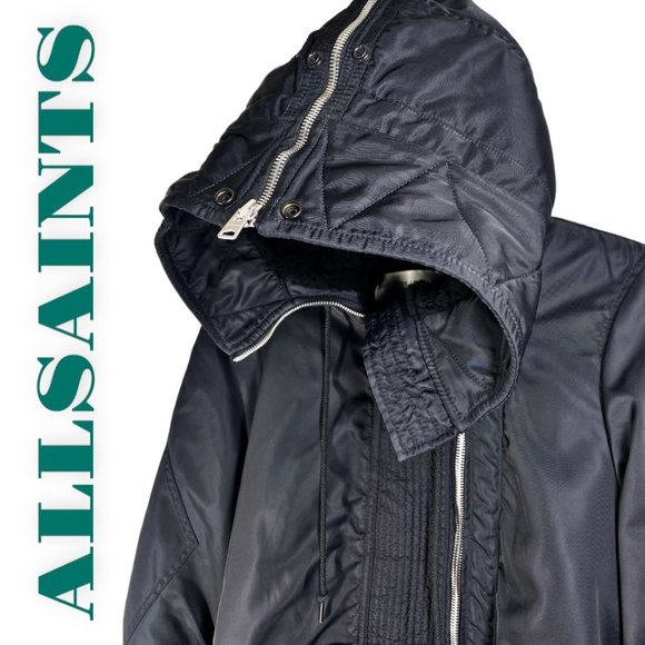 All Saints Black Oversized Jacket - Picture 8 of 14